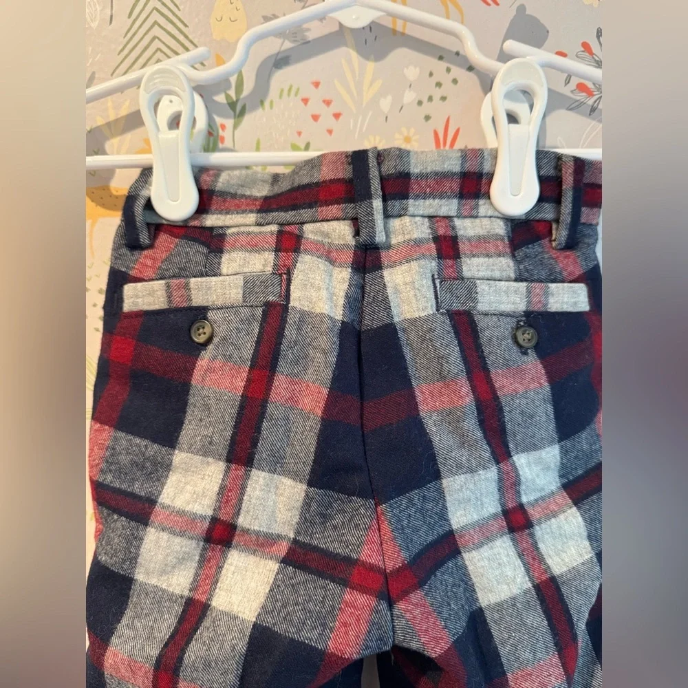 BNWT Janie and Jack Plaid Adjustable Waist Dress Pants 12-18 Months - Picture 5 of 7